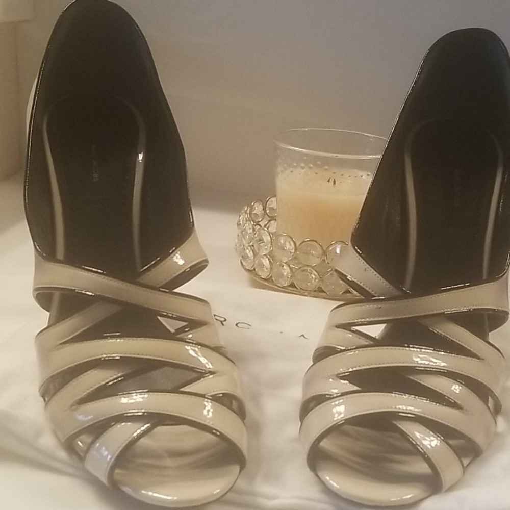 Marc Jacobs Keyton Ricoperto Open Toe Heels - Picture 2 of 4